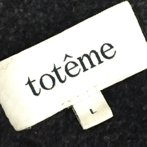 トーテム サイズ L 長袖 コート 1ボタン ウール 混 レディース アウター ブラック 黒 toteme_画像6
