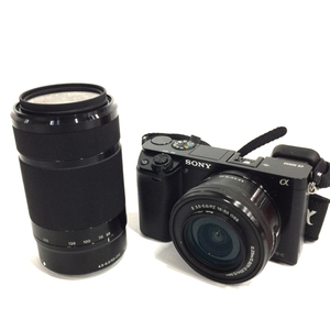 1円 SONY a6000 ILCE-6000 E 3.5-5.6/PZ 16-50 OSS E 4.5-6.3/55-210 OSS ミラーレス一眼 カメラ レンズ C311630