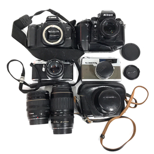1円 PENTAX ME Canon EOS 7 Nikon F4 一眼レフ フィルムカメラ ボディ レンズ 含む まとめ セット C311636