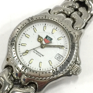 タグホイヤー プロフェッショナル デイト クォーツ 腕時計 メンズ ホワイト文字盤 WG1210-K0 未稼働品 200m