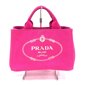 プラダ カナパ トートバック キャンバス レディース ピンク ハンドバッグ ファッション小物 PRADA 保存袋付