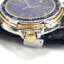 ダンヒル デイト クォーツ 腕時計 メンズ ブルー文字盤 純正バックル ファッション小物 ジャンク品 dunhill_画像2
