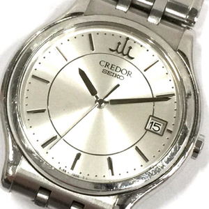 セイコー クレドール クォーツ デイト デイト 8J86-7A00 シルバーカラー 稼働品 メンズ 純正ブレス SEIKO CREDOR