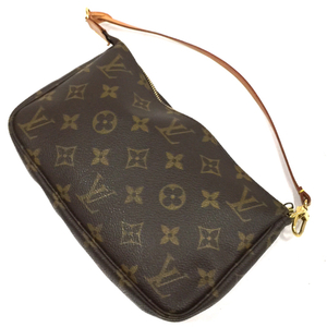 1円 ルイヴィトン M51980 モノグラム アクセサリーポーチ ポシェット アクセソワール ブラウン系 LOUISVUITTON