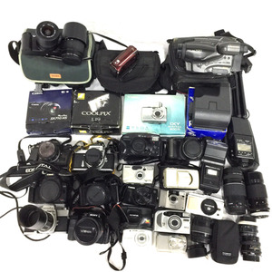 1円 Nikon Nikomat FTN Minolta SRT101 OLYMPUS μ ZOOM 105 DELUXE フィルムカメラ 含む まとめセット