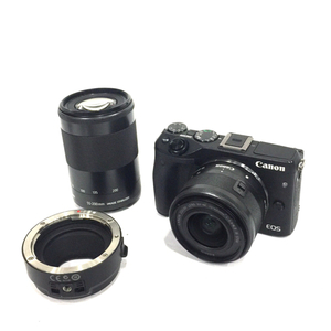 1円 Canon EOS M3 EF-M 15-45mm 1:3.5-6.3 IS STM ミラーレス一眼 カメラ セット 光学機器 C072307