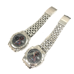 シチズン OXY クロノグラフ クォーツ 腕時計 6850-L10071 未稼働品 ジャンク品 純正 計2点 セット QR014-330
