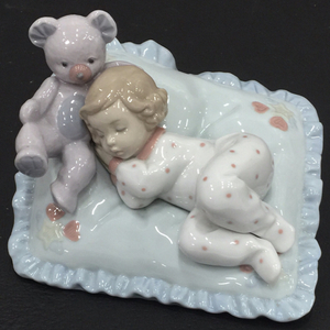 リヤドロ おやすみくまちゃん COUNTING SHEEP 6790 フィギュリン 陶器人形 約12×14cm 保存箱付属 LLADRO