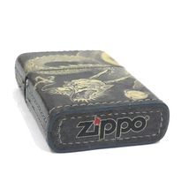 送料360円 ジッポ オイルライター 革巻き 和柄 龍 ブラック 3.8㎝5.5㎝ 喫煙具 ライター ZIPPO 同梱NG_画像6