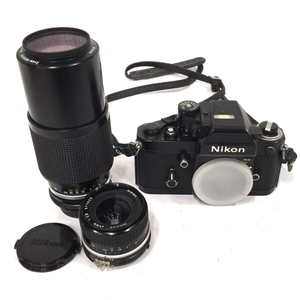 1円 Nikon F2 フォトミック AS NIKKOR 24mm 1:2.8 Zoom-NIKKOR 80-200mm 1:4.5 一眼レフ フィルムカメラ レンズ