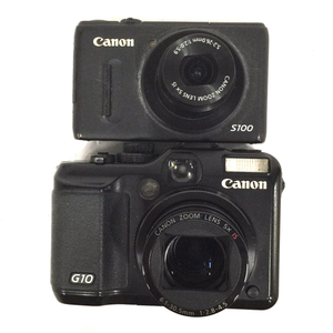 CANON PowerShot G10 S100 コンパクトデジタルカメラ 2点 セット QR021-221