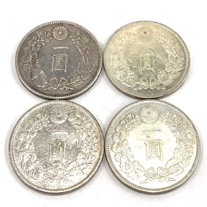 大日本 一圓 銀貨 大正3年 1枚 / 明治37年 1枚 / 明治45年 2枚 総重量約107.5g 古銭 計4点 セット アンティーク