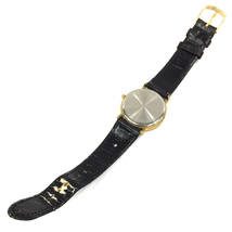 ロンジン プレザンス クォーツ デイデイト 腕時計 メンズ ゴールドカラー文字盤 ジャンク品 社外ベルト LONGINES_画像5
