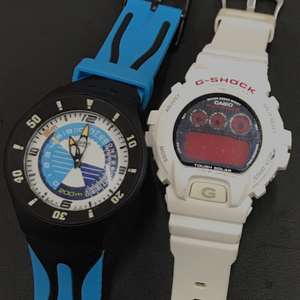 カシオ 腕時計 G-SHOCK GW-6900F ラウンド デジタル タフソーラー メンズ ホワイト 他 スウォッチ 含 計2点