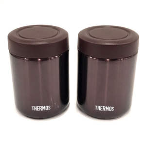 サーモス JBR-500 真空断熱スープジャー 500ml ブラウン 2点セット THERMOS