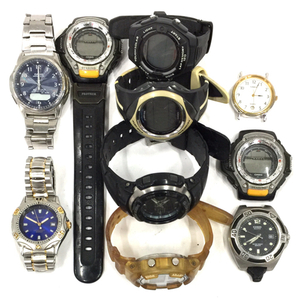 1円 カシオ 腕時計 オシアナス OC-700 ラウンド デイト 青文字盤 クォーツ メンズ 他 G-SHOCK / PROTREK 含 計10点