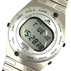 セイコー 腕時計 A825-00A0 ジウジアーロ 0878/3000 3000本限定 デジタル クォーツ メンズ シルバーカラー 稼働 SEIKO
