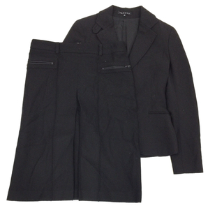 セオリー サイズ0 長袖 ウールジャケット フロントボタン サイズ4 スカート ジップ ポケット レディース 計2点セットの画像1