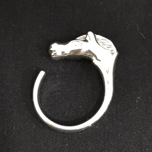 エルメス シュバル ホースヘッド リング 指輪 シルバーカラー 13号 アクセサリー 保存箱付き HERMES QR022-583