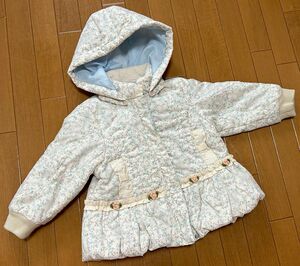 【早い者勝ち！】スーリー　ベビー服　90 立体　お花　刺繍　アウター　フリル　リボン　女の子服　ミルキー