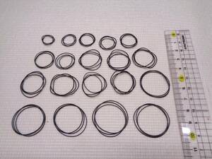 ＞ 腕時計用 パッキン ゴム 【0.7mm】16-30mm 各3個 計57個