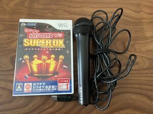 中古★ カラオケJOYSOUND Wii SUPER DX Wiiソフト　マイク付き