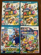 中古★Wii WiiU のマリオ系のソフト セット売りスーパーマリオ3Dワールド　マリオ＆ソニックATリオオリンピック　マリオパーティ9_画像1