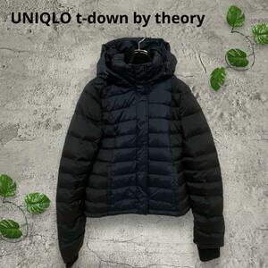 UNIQLO t-down by theory　ユニクロ セオリー コラボ（XS）フーデッド ダウンジャケット ダウン90