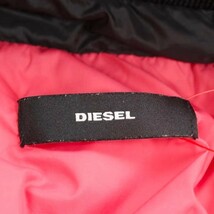 【美品】DIESEL/ディーゼル ダウンコート 長袖 ジップアップ ダブルファスナー フーディー XS S相当 黒 他 [NEW]★41KD51_画像7