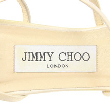 JIMMY CHOO/ジミーチュウ サンダル ピンヒール クロスストラップ サテン 大きいサイズ 38 1/2 ライトベージュ [NEW]★62AA59_画像7