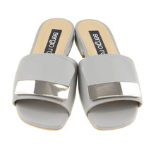 【未使用・定価10.4万】Sergio Rossi/セルジオロッシ SR1-SANDALS ミュール 靴 フラットサンダル 34 1/2 グレー[NEW]★62AB52_画像5