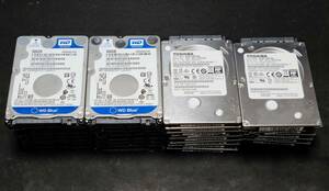 動作確認 2.5インチ ノートパソコン用 WD TOSHIBA HGST Seagate HDD 500GB 100点セット　中古品