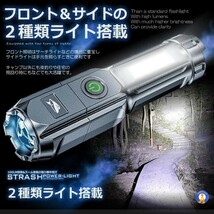 LED懐中電灯 フラッシュライト USB充電式 高輝度 4照明モード 防水 停電対策 緊急用 キャンプ_画像5