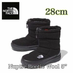 [ новый товар не использовался ]THE NORTH FACE North Face npsi ботиночки - шерсть 5*Nuptse Bootie Wool 5~ (NF51978)TNF черный 28cm без коробки .