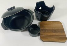 ★和心懐石寄せ鍋コンロ付セット１人用３０個陶器製新品_画像3