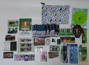 JRA競馬グッズ詰め合わせ☆ターフィー☆ボールペン☆東京競馬場ダート（瓶詰め☆ウマ娘☆オッズカード☆ストラップ☆シール☆エコバッグ等