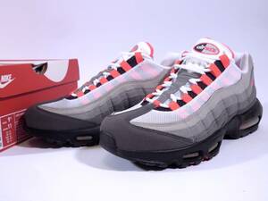 本物/2018年 NIKE AIR MAX95 OG US9.5/27.5cm SOLAR RED 新品未使用 ソーラーレッド イエローグラデ jordan1 retro og dunk sb supreme