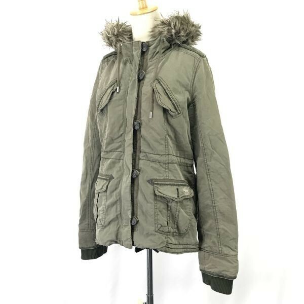 アバクロンビーアンドフィッチ☆モッズコート/ブルゾン【レディースM/カーキ/khaki】Abercrombie&Fitch/Coat/Jacket/Jumper◇cBH417