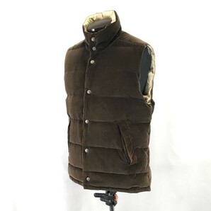 聖林公司☆ブルーブルー/BLUE BLUE☆ベロア地/ダウンベスト【Mens size -L/茶/BROWN】ハリウッドランチマーケット/down vest◇cBH269