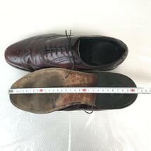 70s-80s/Vintage☆フローシャイム/FLORSHEIM☆タン裏フェルト/本革/フルブローグ/ウイングチップ【10.5D/28.0-28.5/バーガンディ】◇bJ-109_画像6