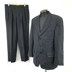  Germany made * Hugo Boss /HUGO BOSS* setup / autumn winter suit [ top and bottom 50/ men's XL/ black /black] jacket & slacks pants /Set up*cBH311