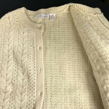 Northern Isles☆バージンウール100%/長袖カーディガン【38/レディースM/アイボリー/ivory】アラン模様/cardigan/Jacket/Vintage◇cBH468_画像5