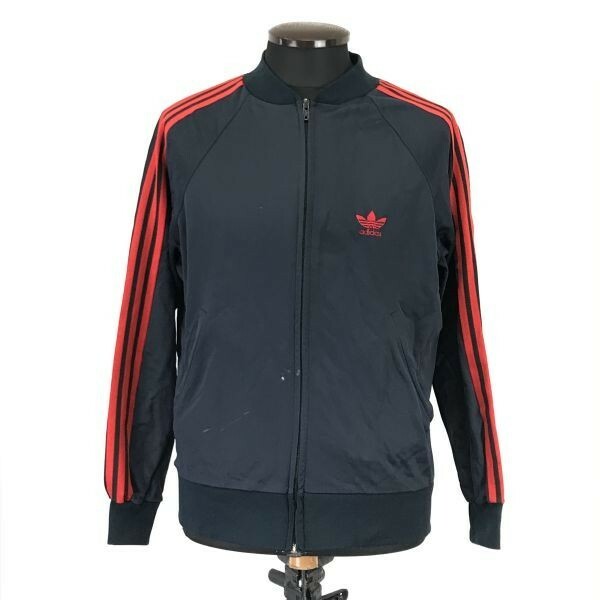 70s-80s/ビンテージ/フランス製☆アディダス/adidas VENTEX☆トラックジャケット/ジャージ【F174/メンズL/NAVY】Jacket/Jumper◇cBH459