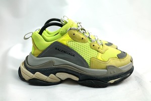 中古 BALENCIAGA Triple S Trainers バレンシアガ トリプルソール スニーカー イエロー 40サイズ (26.5cm)