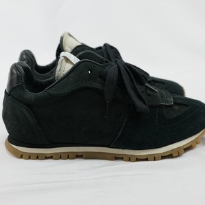 中古 Maison Margiela メゾンマルジェラRunner スエード レザースニーカー ブラック レディース サイズ35 (約22cm)の画像6