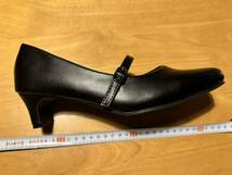 レディース ブラック ビジネス フォーマル 冠婚葬祭 シンプルデザイン パンプス 25cm 靴 黒 女性用 未使用品_画像6
