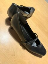 レディース ブラック ビジネス フォーマル 冠婚葬祭 シンプルデザイン パンプス 25cm 靴 黒 女性用 未使用品_画像3
