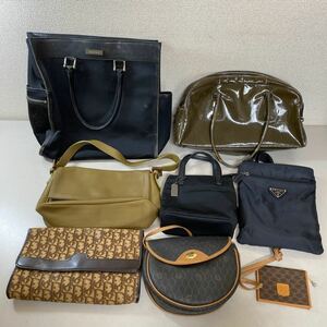 b*★中古品　ブランドバッグ 小物 まとめて8点セット Burberry PRADA coach など★