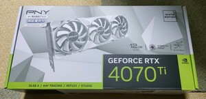 新品 PNY / GeForce RTX 4070 Ti 12GB VERTO LED トリプルファン White edition VCG4070T12TFWXPB1