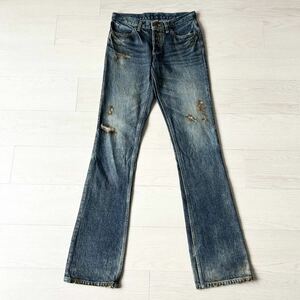 Rare 00s Japanese Label SHELLAC Rust Damaged Flare Denim Pants Jeans archive tornadomart goa ifsixwasnine kmrii share spirit lgb